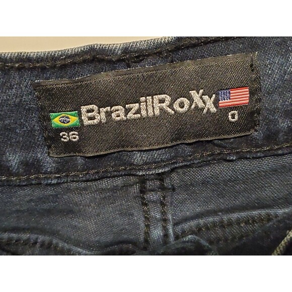 BrazilRoxx Embellished Embroidered Jeans BR 36/US 0 Blue - NEW With Tags - Picture 8 of 12